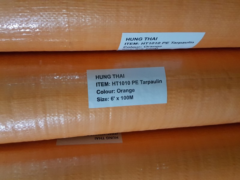 HT1010 PE Tarpaulin 橙色草布